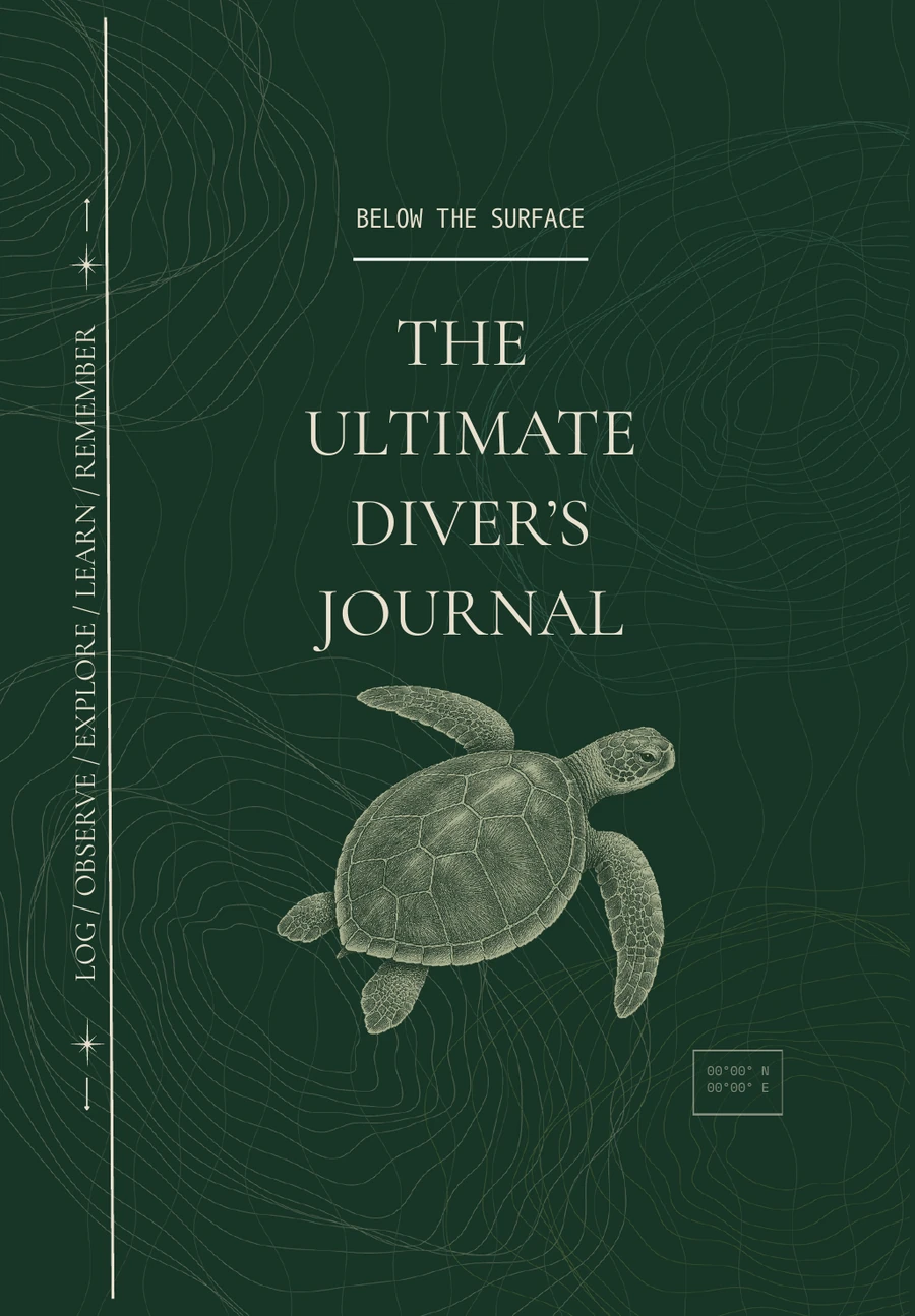 Sea Turtle Below the Surface journal cover